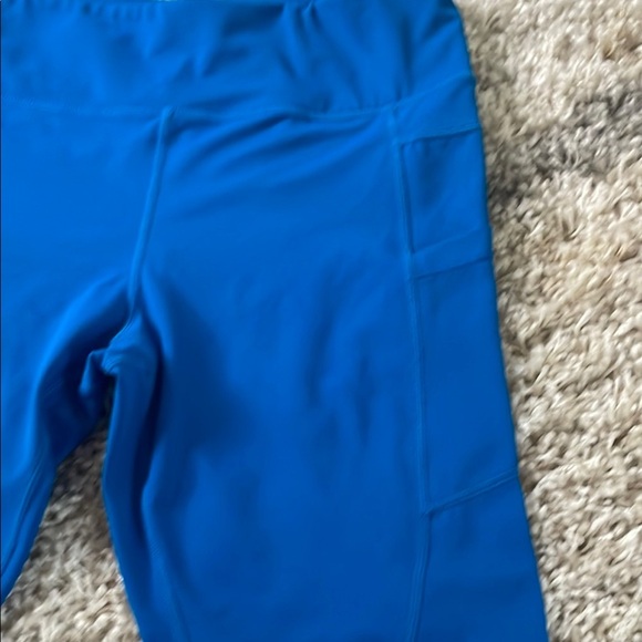 ZYIA Royal Blue Performance Leggings with Wide Waistband - Picture 3 of 6